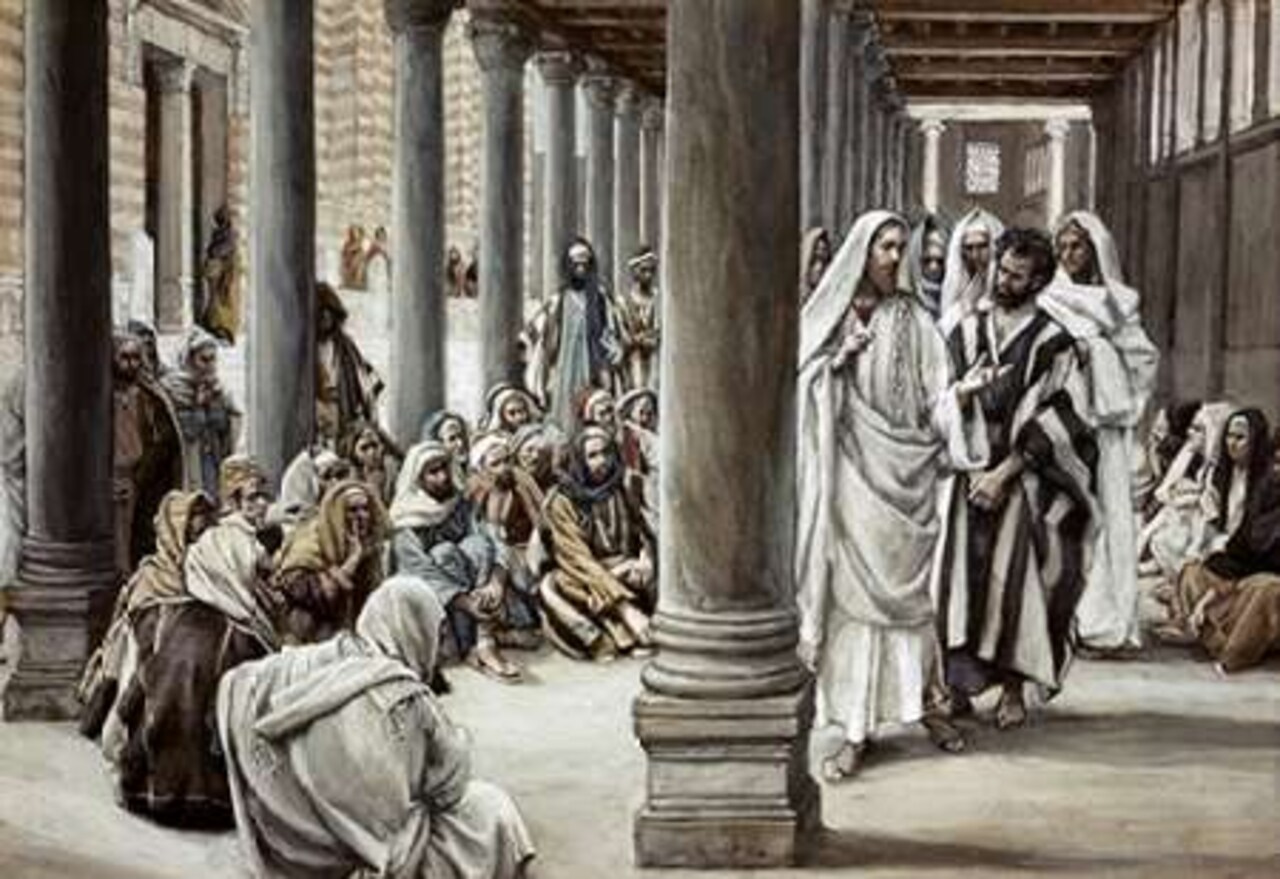 Jesus Walking On Solomons Porch Poster Print by James Tissot - Item # VARPDX280372